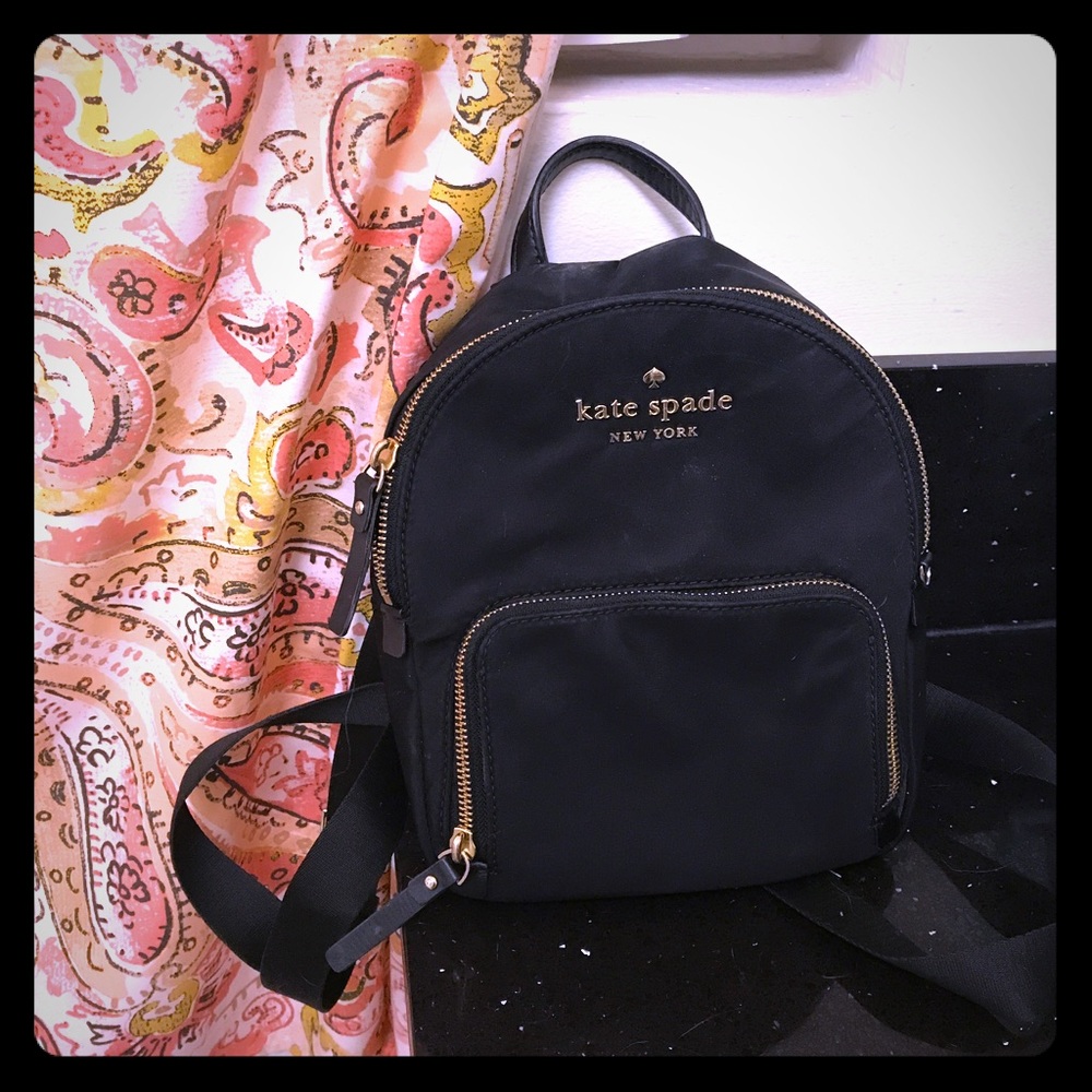 Kate spade mini black backpack